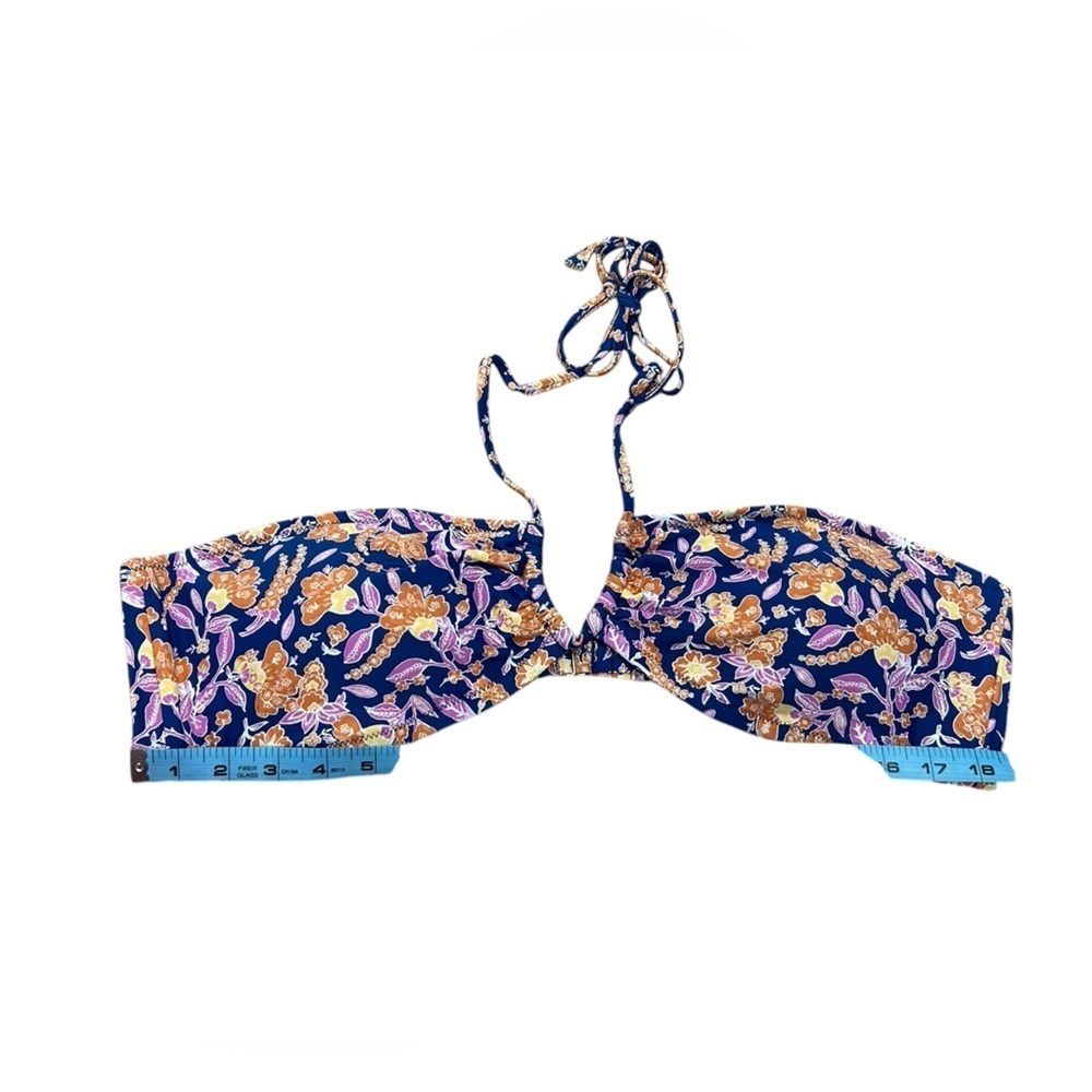 J. Crew Square Halter Bikini Top Floral Painted Block Print Women’s Plus 2X NWT - Picture 11 of 13